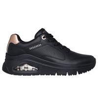Skechers Premium Leather UNO Icon - Idolized Air Chaussures Moyen Width en Noir, Pointure 37