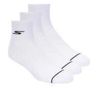 Skechers Quarter Premium Basic Chaussettes - 3 Pack en Blanc, Pointure Grand