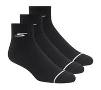 Skechers Quarter Premium Basic Chaussettes - 3 Pack en Noir, Pointure Grand