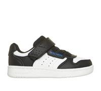 Skechers Baskets Quick Street pour garçon, Noir/Blanc, 8 UK Child