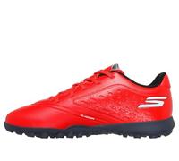 Skechers Razor 1.5 Jr Youth TF Turf Chaussures de Football légères pour Enfants, Rouge/Bordure Noire, pour Enfant