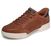 Skechers Recoil Persius Baskets pour Homme en Daim Marron et Cuir PU Naturel Pointure 40