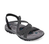 Skechers Reggae Slim Sandales pour femme Beige, Noir, 40 EU