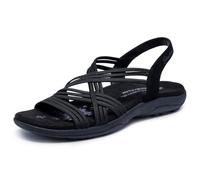 Skechers Sandale femme Reggae Slim Simply Stretch – Noir – 20 EU