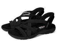 Skechers Sandales pour femme Reggae Slim Simply Stretch noir 12 Wide