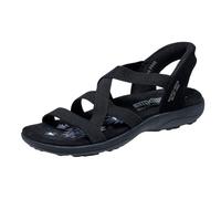 Skechers Reggae Slim Stretch Flex Sandales, Noir, 38 EU Ancho