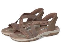 Skechers Sandales d'été Sparkle pour femme - Mélange de textile et synthétique - Taupe, moka, 42 EU