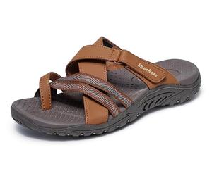 Skechers Reggae - Sunday Stroll TonguesFemme | Semelle intérieure confortable rembourrée, design à lanières, matériaux 100 % végétaliens, talon de 2,5 cm
