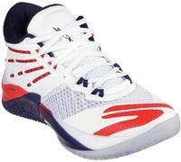 Skechers Reign Basketball Trainers Mens Blanc/Rouge 6.5 (40) Male