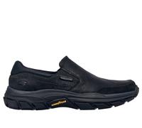 Skechers 204480 BBK, Basket Homme, Cuir Noir Synthétique, 42 EU