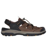 Skechers Homme Tresmen Menard Sandales, Maille synthétique Marron et Noir, 45 EU
