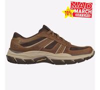 Skechers Respected Hommes Mémoire Mousse Les Décontracté Confort Baskets Marron