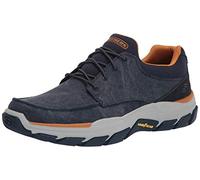 Skechers Respected-Loleto Chaussures à Enfiler à Lacets élastiques avec Bout Mocassin pour Homme, Bleu Marine, 9 X-Wide