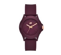 Skechers Rosencrans Montre analogique en Silicone Bordeaux pour Femme (modèle : SR6344)