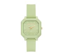 Skechers Rosencrans SR6379 Montre carrée à trois aiguilles en silicone Vert