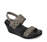 Skechers RUMBLE ON SASSY DAYZ Sandales à talon compensé pour femme Taupe Pointure 38