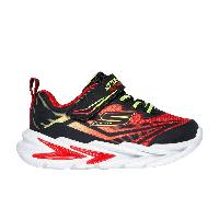 Skechers S Lights: Flex-GlowUltra Chaussures Moyen Width en Noir/Rouge, Pointure 21