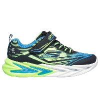 Skechers S Lights: Flex-GlowUltra Chaussures Moyen Width en Noir/Vert-Lime, Pointure 33.5