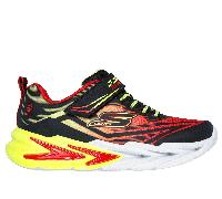 Skechers Baskets Flex-Glow Ultra pour garçon, Noir/rouge, 2.5 Little Kid