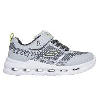 Skechers S-Lights: Glide-Step Lights Chaussures Moyen Width en Gris/Vert-Lime, Pointure 28.5