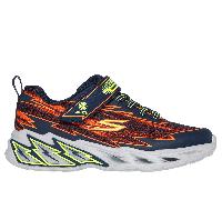 Skechers S-Lights: Light Storm 2.0 - Bolt-Brights Chaussures Moyen Width en Bleu Marine/Orange, Pointure 36