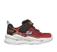 Skechers S-Lights: Meteor-Lights 2.0 Chaussures Moyen Width en Rouge/Noir, Pointure 26