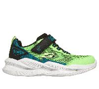 Skechers S-Lights: Meteor-Lights 2.0 Chaussures Moyen Width en Vert-Lime/Noir, Pointure 26