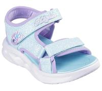 Skechers S-Lights pour filles : sandale, Sola Glow - Bleu clair/lavande, 12 US Little Kid