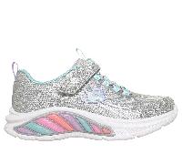 Skechers S-Lights: Rainbow Cruisers - Glitzy Glow Chaussures Moyen Width en Argent/Bleu, Pointure 30
