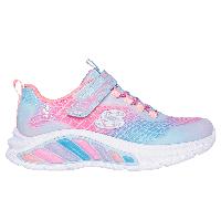 Skechers S-Lights: Rainbow Cruisers - Rainbow Reflectin Chaussures Moyen Width en Bleu Clair, Pointure 30