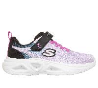 Skechers S-Lights: Sola Glow 2.0 - Dazzle Steps Chaussures Moyen Width en Noir/Lavande, Pointure 27.5