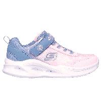 Skechers S-Lights: Sola Glow - Ombre Deluxe Chaussures Moyen Width en Gris/Rose Clair, Pointure 27
