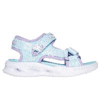 Skechers S-Lights: Sola Glow Sandal Shoes Moyen Width en Bleu Clair/Lavande, Pointure 30