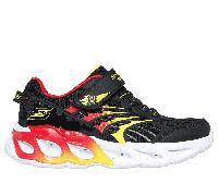 Skechers S-Lights: Thermo Flash 2.0 Chaussures Moyen Width en Noir/Rouge, Pointure 35