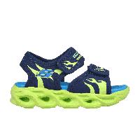 Skechers S-Lights: Thermo-Flash - Heat Tide Chaussures Moyen Width en Bleu Marine/Vert-Lime, Pointure 24