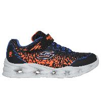 Skechers S Lights: Vortex 2.0 - Zorento Chaussures Moyen Width en Noir/Bleu/Orange, Pointure 27