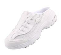 Skechers Sabot pour femme, Blanc/argenté, 40 EU
