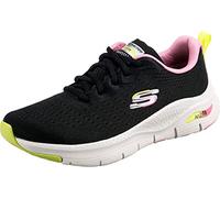 Skechers Sandales Arch Fit City Catch pour Femme, Bordure en Maille Noire, 37 EU