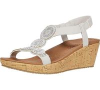 Skechers Women's Slingback Wedge Sandal, Off White, 8.5 B (M)