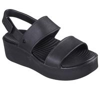 Skechers Sandales compensées à plateforme pour femme, Noir, 41 EU