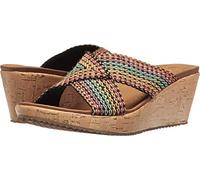 Skechers Sandales compensées Beverlee-Delighted pour femme, multicolore, 37.5 EU