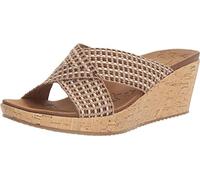 Skechers Sandales compensées Beverlee-Delighted pour femme, naturel, 39 EU