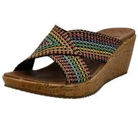 Skechers Sandales compensées Beverlee-Delighted pour femme, naturel, 40 EU