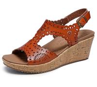 Skechers Sandales compensées Beverlee-Easy to Adore pour femme, Bagage, 36.5 EU