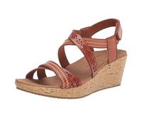 Skechers Sandales compensées en liège pour femme, Bagage, 35 EU