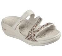 Skechers Sandales compensées pour femme, naturel, 38 EU
