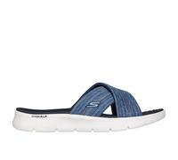 Skechers Sandales De Marche Pour Femmes Go Walk Flex Bleu Slip-On Mules UK 3-8