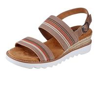 Skechers Sandales Desert Kiss Hi pour femme, Taupe et multicolore, 38 EU