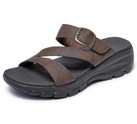 Skechers Sandales Easy Going-Slide pour femme, chocolat, 40 EU