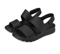 Skechers Sandales Foamies Arch Fit Footsteps-Sunny Days pour femme, noir/noir, 39 EU